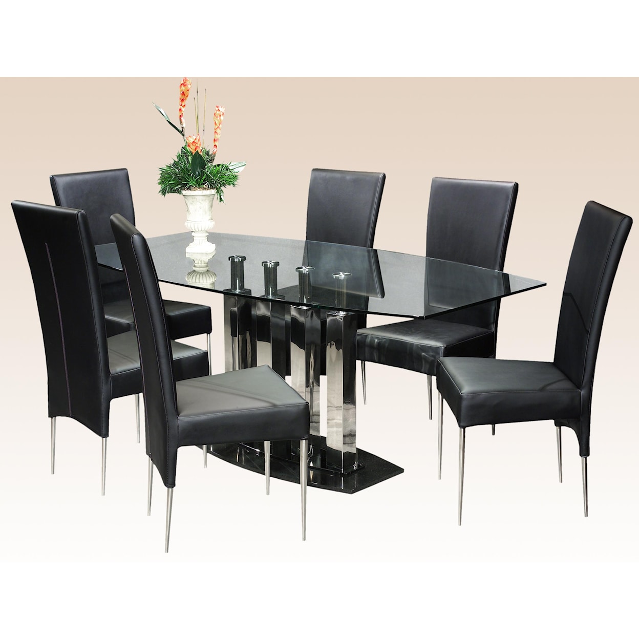 Chintaly Imports Cilla 7 Piece Table and Chair Set