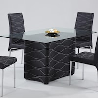 Dinner Table w/ Upholstered Pedestal Base
