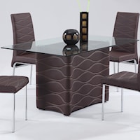 Dinner Table w/ Upholstered Pedestal Base