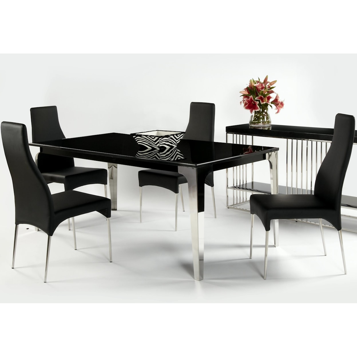 Chintaly Imports Crystal 5 Piece Dining Set