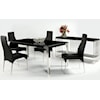 Chintaly Imports Crystal 5 Piece Dining Set