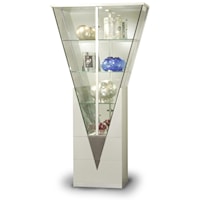 Triangular Shaped Curio Cabinet