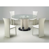 Deborah 5 Piece Contemporary Dining Set with Upholstered Side Chairs