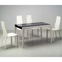 5 Piece Leg Table and Side Chair Set