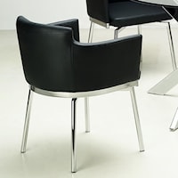 Upholstered Bucket Side Chair with Memory Swivel