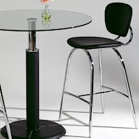 Counter Stool with Chrome Finish Legs