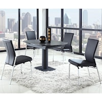 5 Piece Dining Set with Adjustable Back Chairs