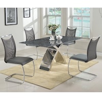 5 Piece Dining Set with Bluestone Table