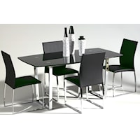 5-Piece Glass Top Dining Set