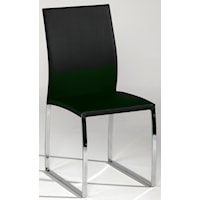 Upholstered Back Contemporary Side Chair