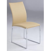 Upholstered Back Contemporary Side Chair