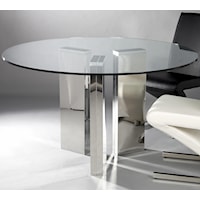 Round Dining Table w/ Glass Top