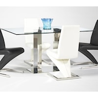 Rectangular Table w/ Glass Top