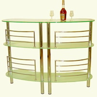 Bar w/ Three Glass Shelves