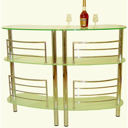 Bar w/ Three Glass Shelves