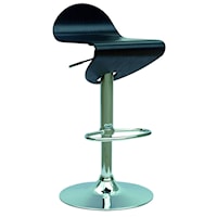 Adjustable Height Bent Wood Bar Stool