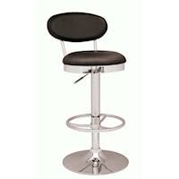 Adjustable Height Swivel Stool with Backrest