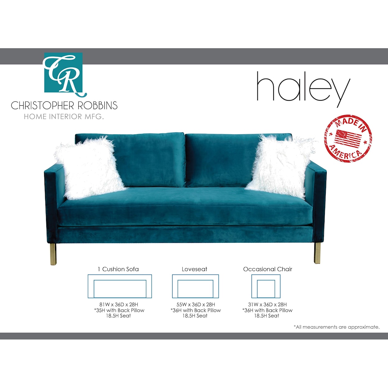 Sussex Upholstery Co. Haley Bench Seat Sofa
