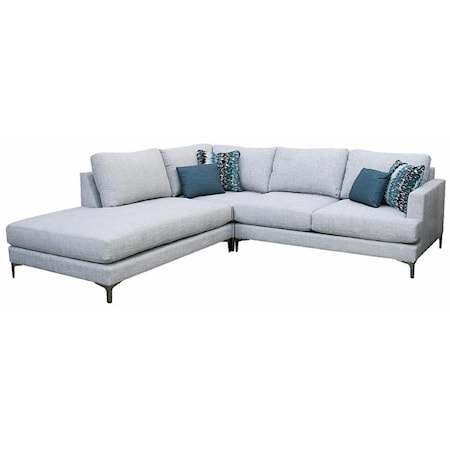 3 PC Sectional L Armless Chaise + Corner + R