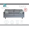 Sussex Upholstery Co. Taylor 2 Cushion Sofa