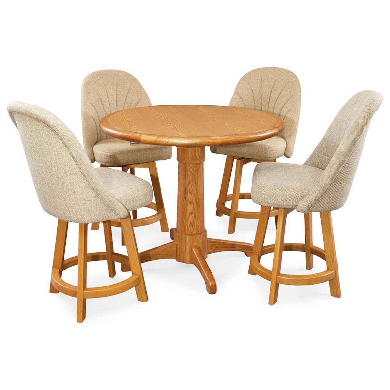 Chromcraft Custom Dining 5 Piece Pub Table Set