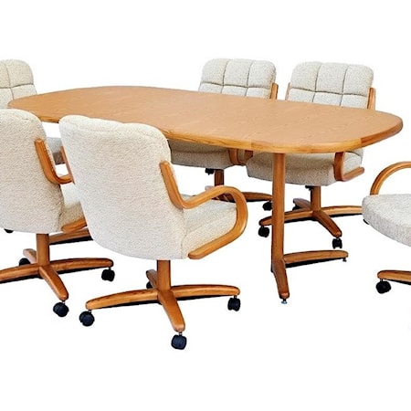 Square Round Rectangular Table w/ Twin Legs