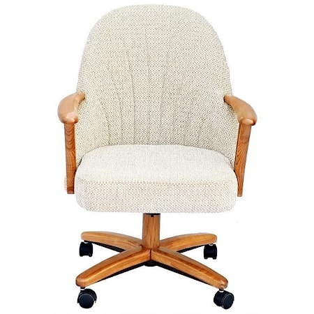 Dining Chair with Casters and Memory Foam