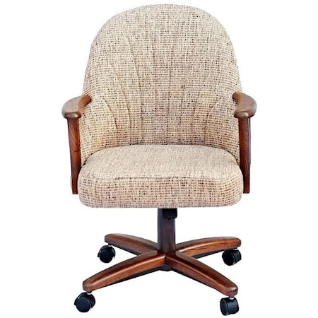 Dining Chair with Casters and Memory Foam