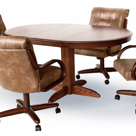 Solid Ash Oval Pedestal Table