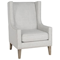 CONTEMPORARY WING BACK UPHOLSTERED CHAIR