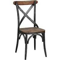 Powell Side Chair with Decorative Metal Construction