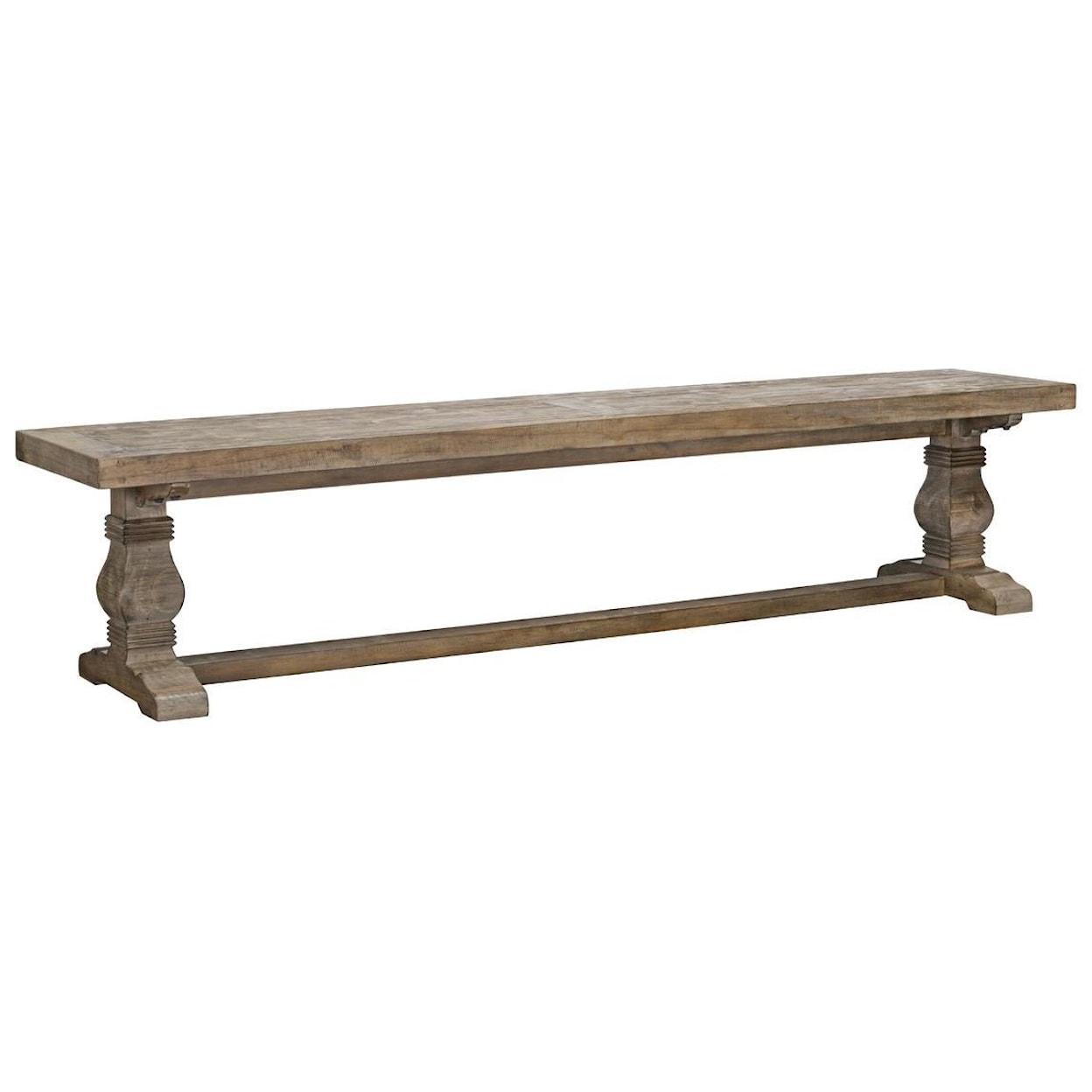 Classic Home Caleb CALEB 83" BENCH DISTRESSED BROWN