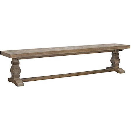 CALEB 83" BENCH DISTRESSED BROWN