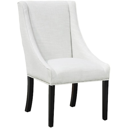 Contemporary Side Chair with Nailhead Trim