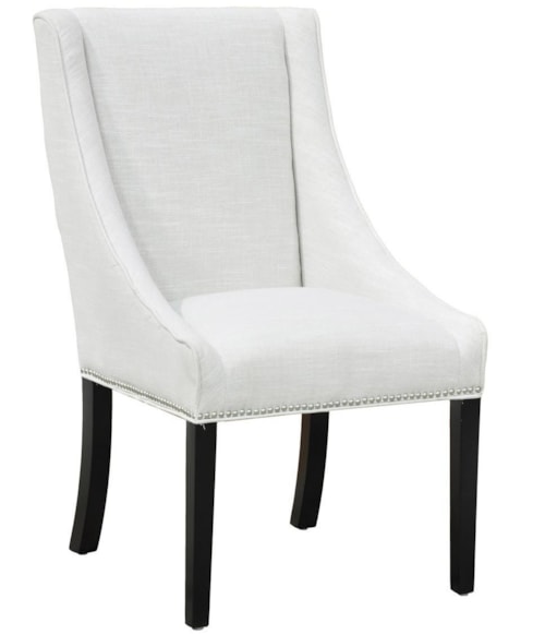 Contemporary Side Chair with Nailhead Trim