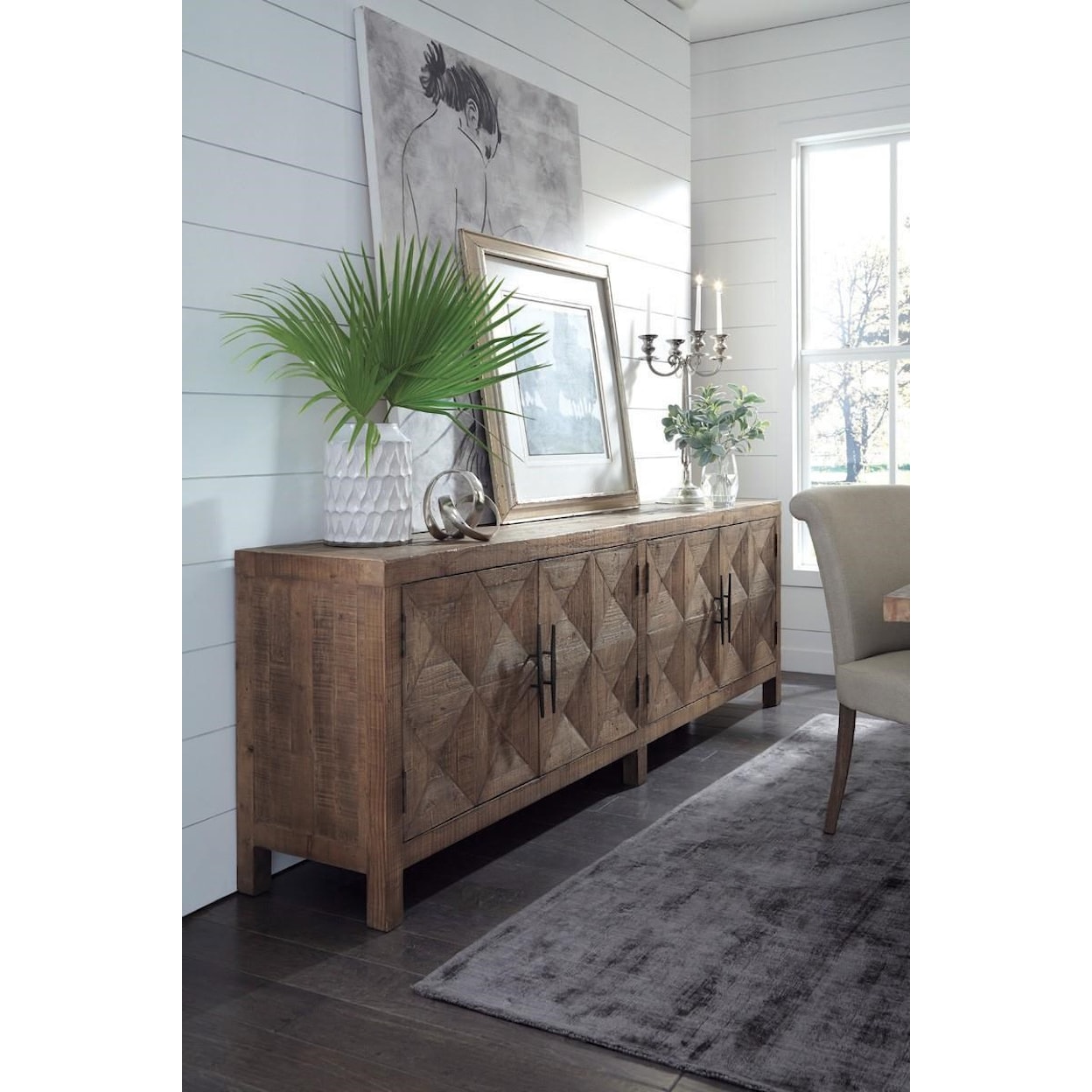 Classic Home Elani Four Door Sideboard