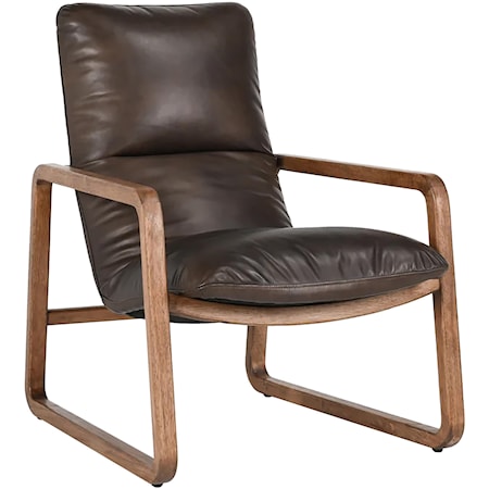 Occasional Chair with Wood Arms