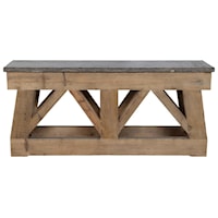 Rustic Console Table with Blue Stone Top