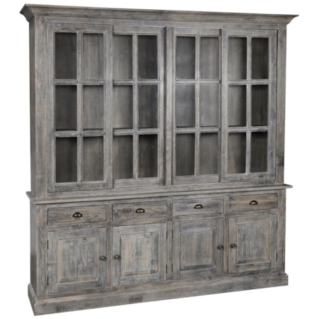 4-Drawer Sliding Door China Cabinet
