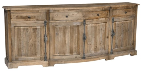 4 Door 4 Drawer Reclaimed Elm Sideboard