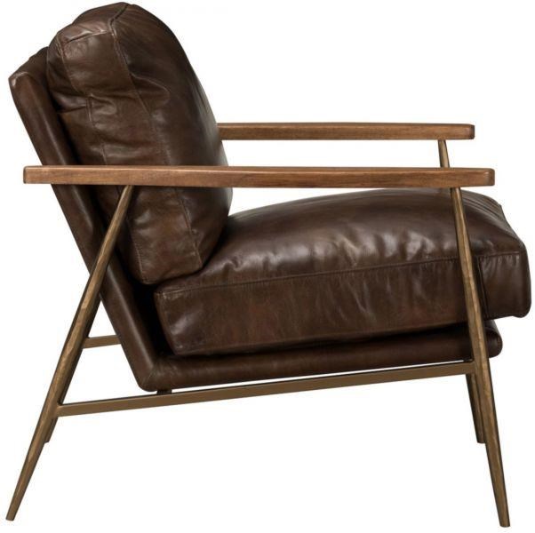 Eclectic Home Upholstery Leather Accent Chair
