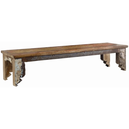 Vintage Multi-Color Bench
