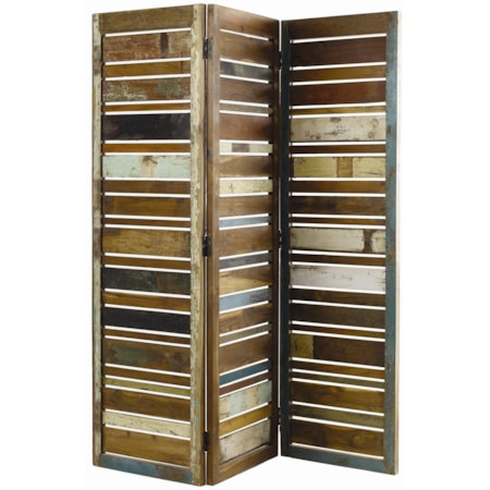 Vintage Multi-Color 3 Panel Screen