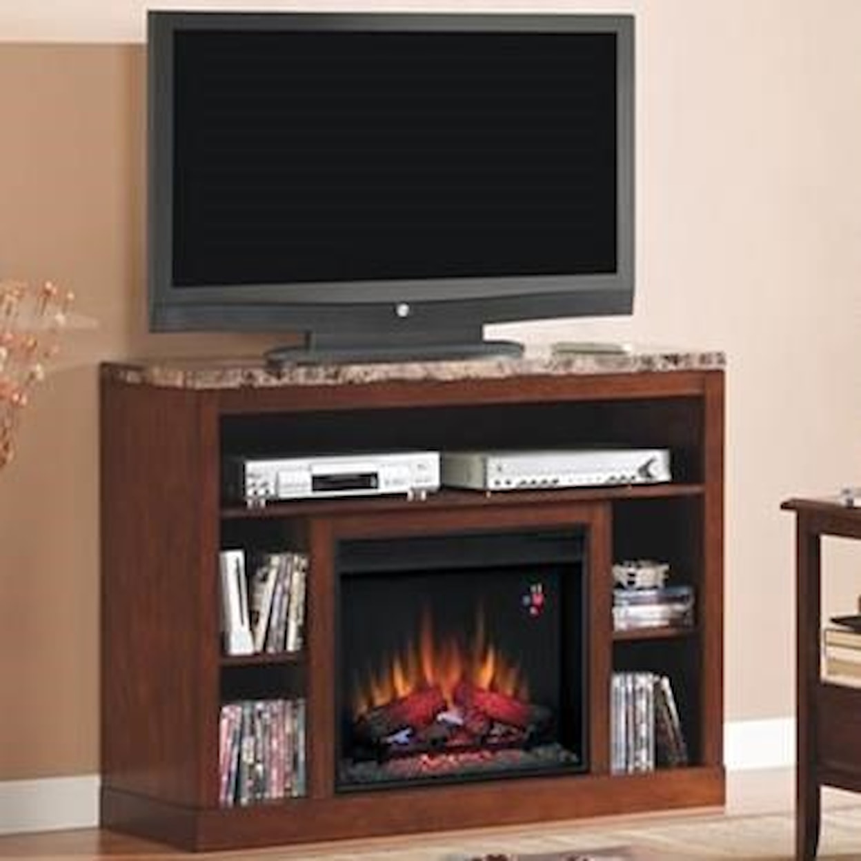 ClassicFlame Adams Media Mantel Fireplace