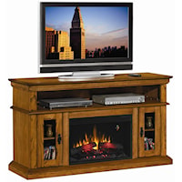 Brookfield Remote Operated Electric Fireplace with Media Storage