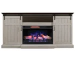 ClassicFlame Cabaret Barn Door Fireplace Media Mantel