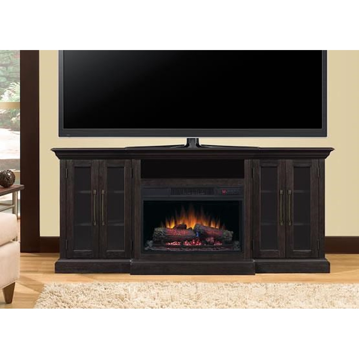 ClassicFlame Grand TV Stand with Fireplace Insert
