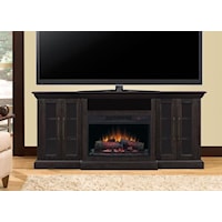 TV Stand with Fireplace Insert and Storage