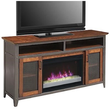 TV Stand with Fireplace Insert and Storage