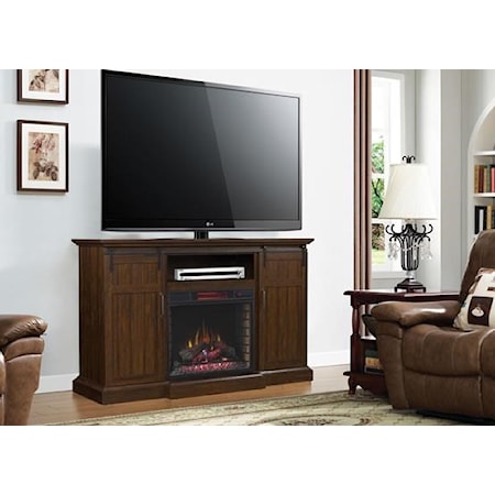 TV Console Mantel & Fireplace Insert  with S